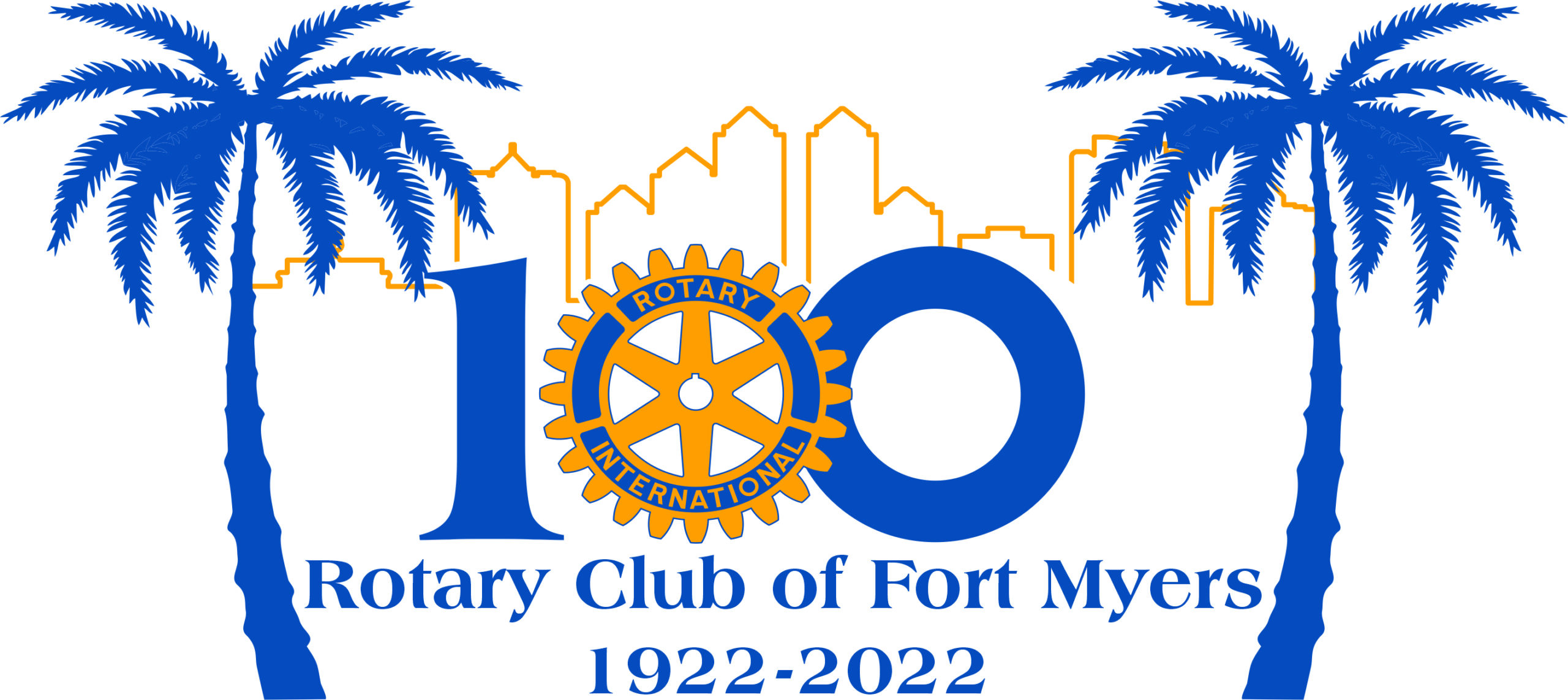 Ft. Myers Rotary 100 Blue Trees Blue Text (1)